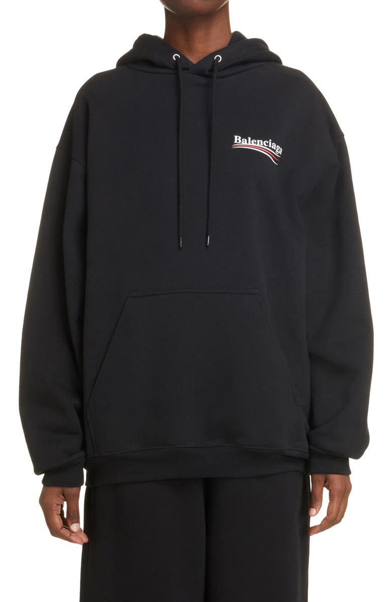 Balenciaga Campaign Logo Oversize Cotton Hoodie | Nordstrom