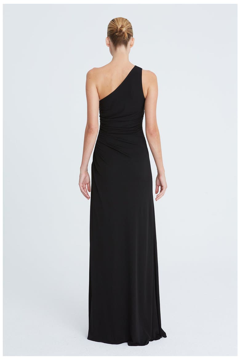 Amira Jersey Gown with Crystals, Alternate, color, Black