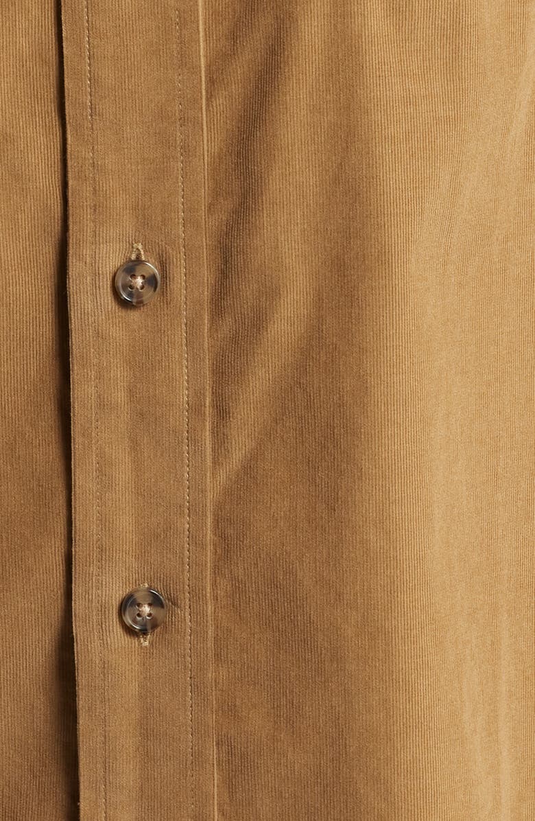 Schott NYC Pinwale Corduroy Button Down Shirt, Alternate, color, Khaki