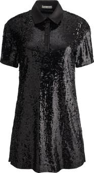Alice + Olivia Treva Sequin Polo Minidress
