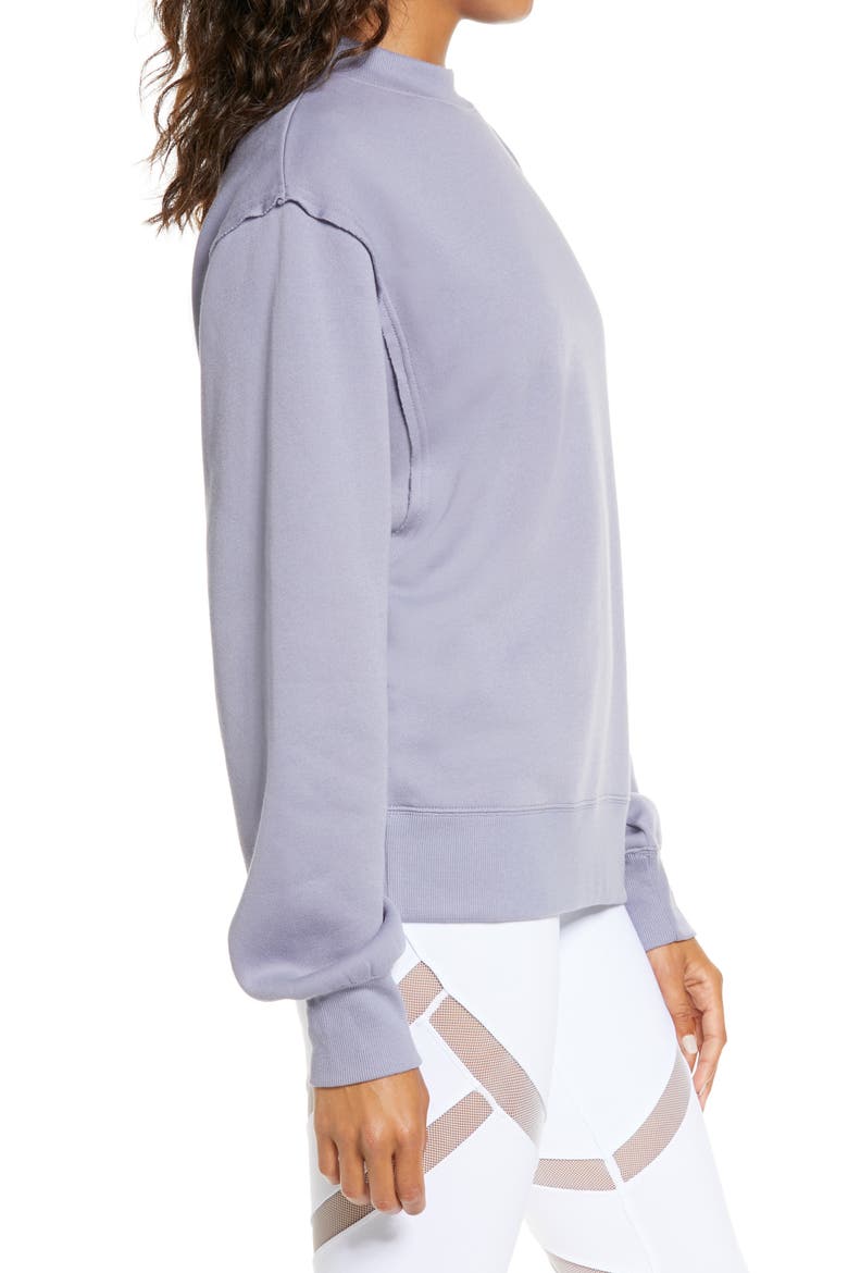 Freestyle Mock Neck Sweatshirt, Alternate, color, BLUE MOON