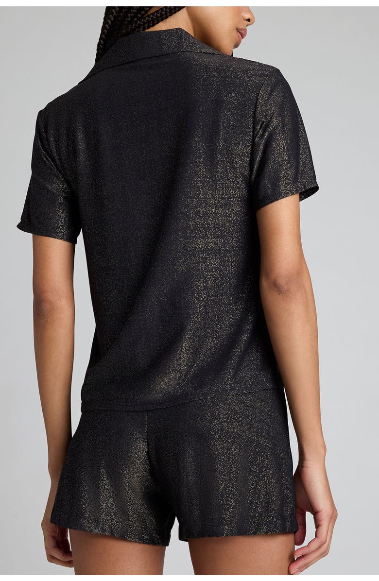 Negative Underwear Disco Short Sleeve Top, Alternate, color, Black