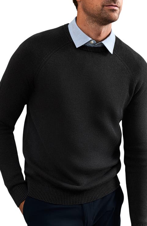 Raglan Sleeve Rib Sweater