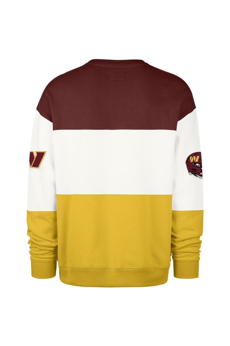Men's '47 Burgundy/Gold Washington Commanders Breeze Maximalist Sweatshirt, Alternate, color, Burgundy