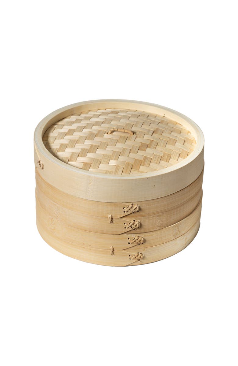 JOYCE CHEN 2-Tier Steamer Baskets, Main, color, Bamboo