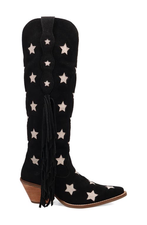 Dingo Super Star Knee High Western Boot In Black