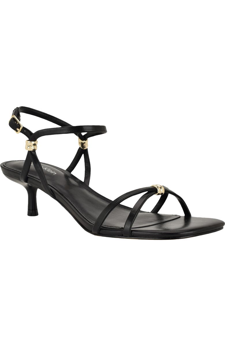 Calvin Klein Rivine Ankle Strap Sandal, Main, color, Black