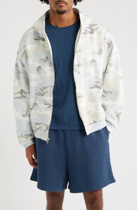 Camo Cotton Zip Hoodie