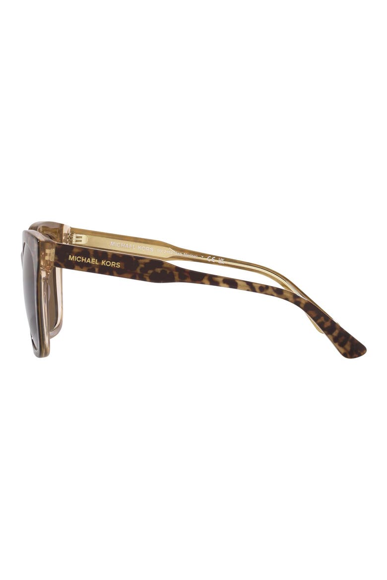 San Marino 52mm Square Sunglasses, Alternate, color, LEOPARD