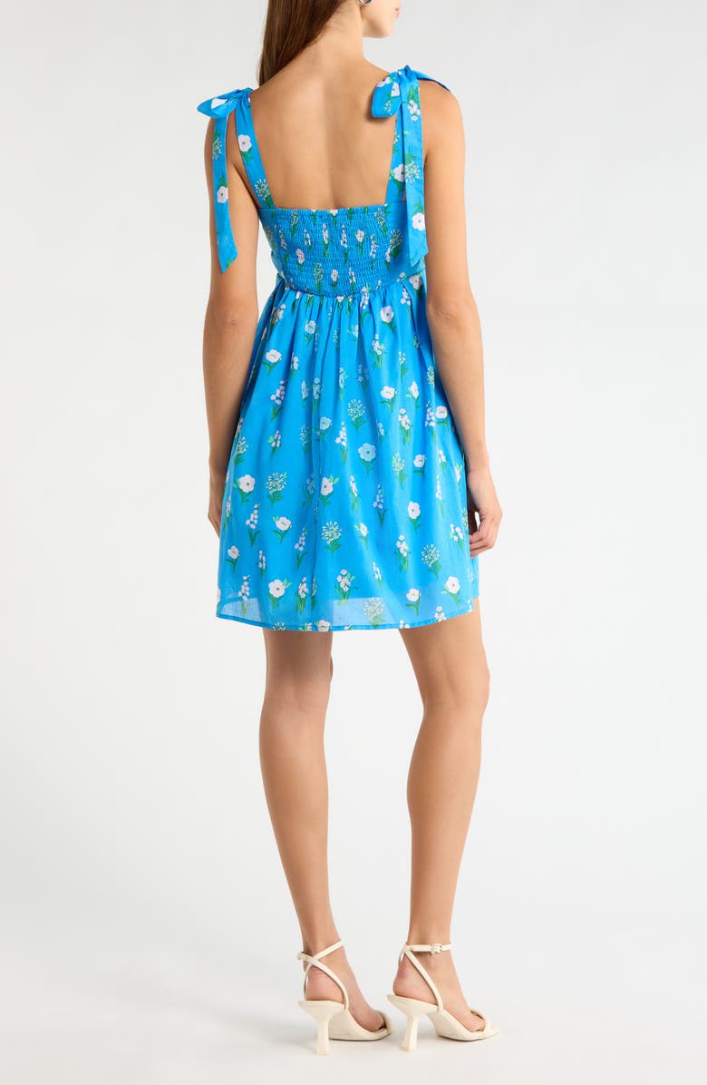 SUGARLIPS Graica Pleated Midi Dress, Alternate, color, Blue White Green