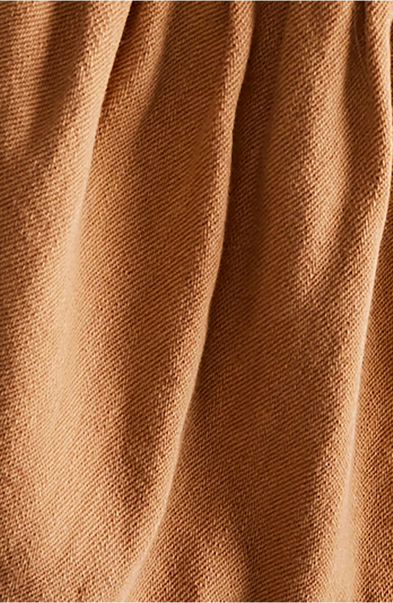 Free People Fleur Tiered Bubble Denim Shorts, Alternate, color, Washed Brown