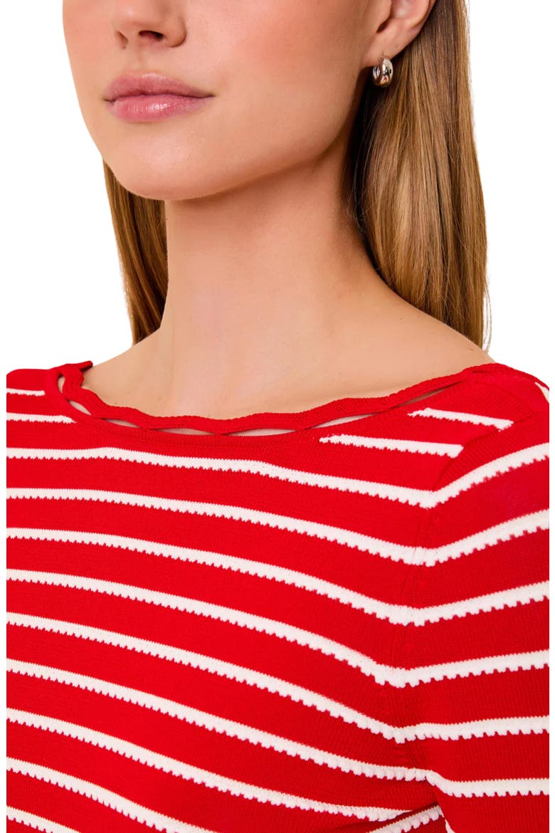 The Peneope Stripe Top, Alternate, color, LIPSTICK RED