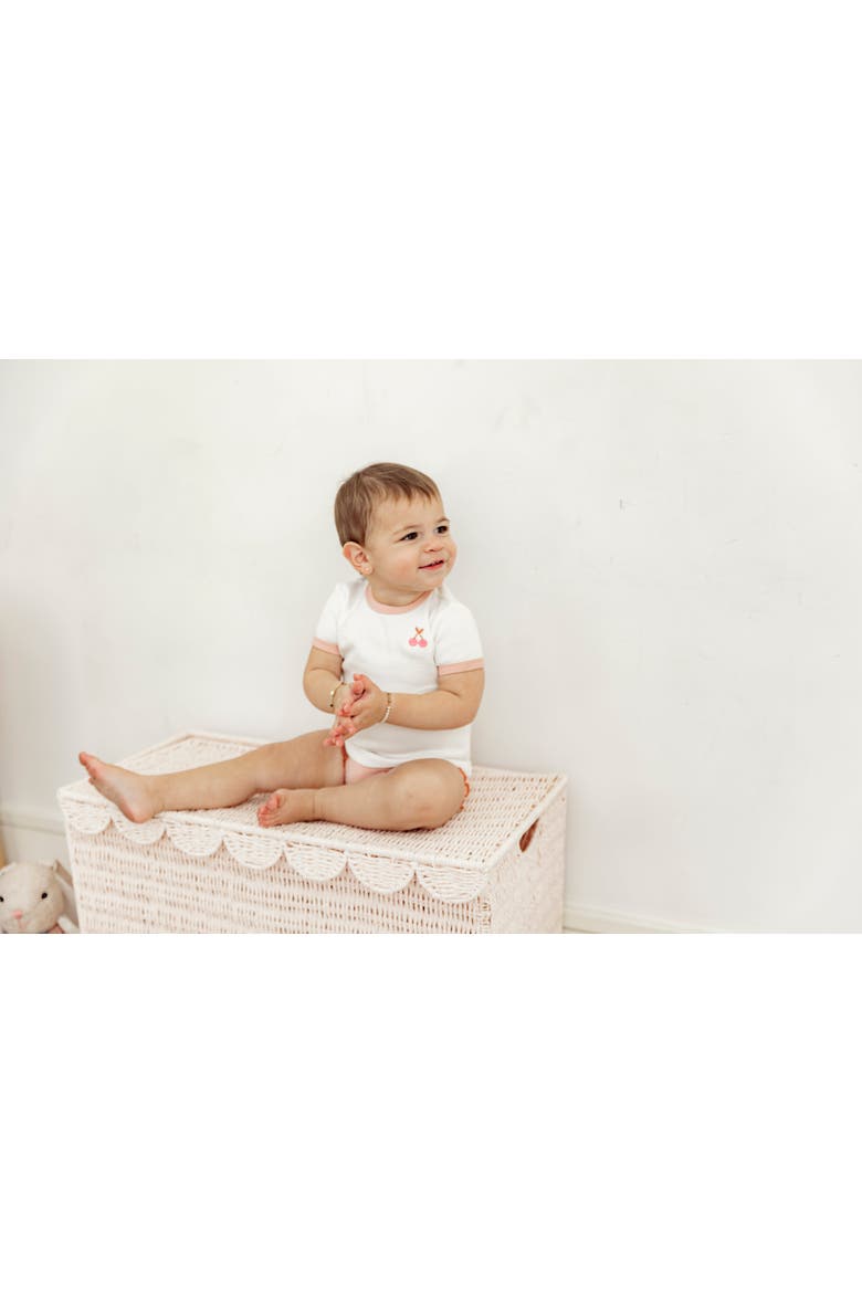 Cherry Ribbed 2 Piece Top and Bottom Set, Alternate, color, Off White/Mauve