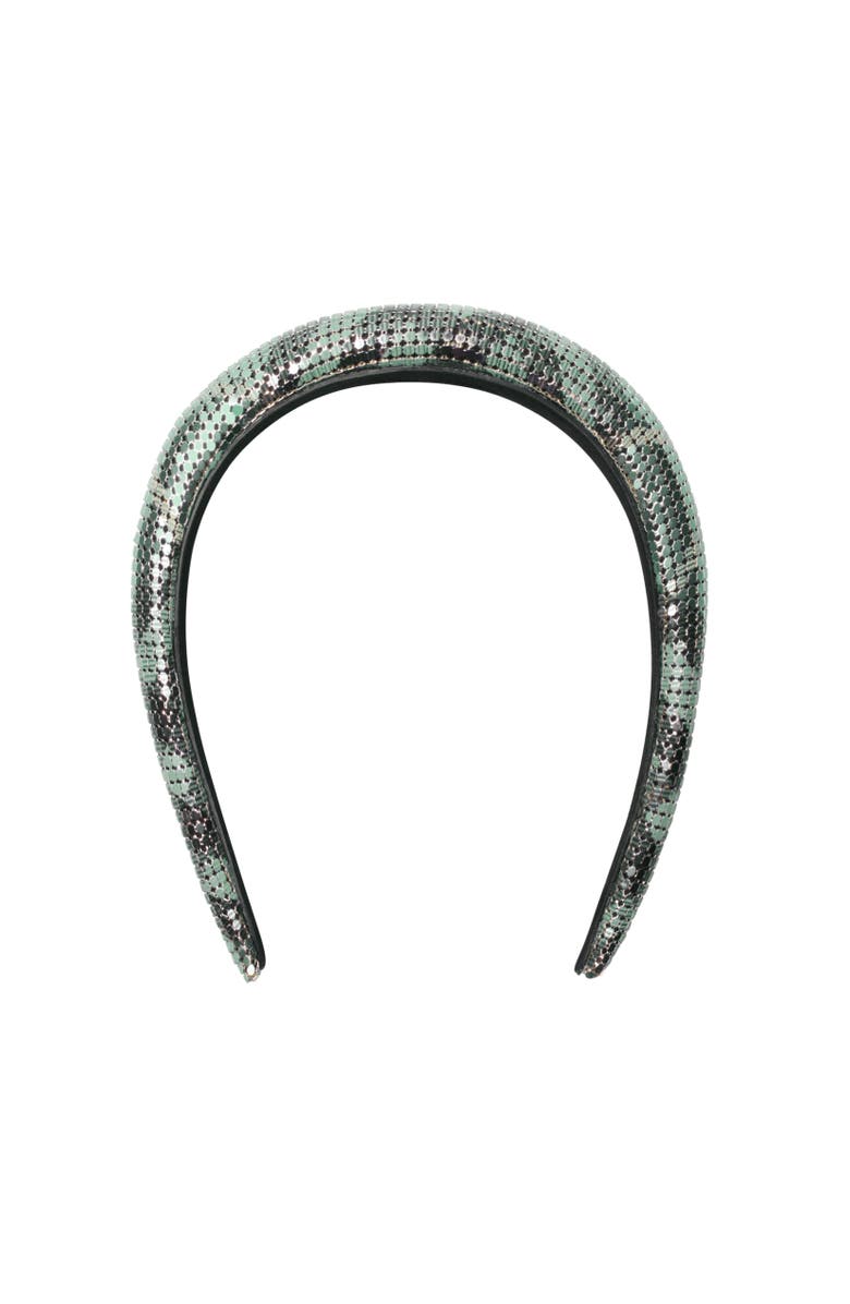 Burberry Check Mesh Headband, Alternate, color, Gulf Blue