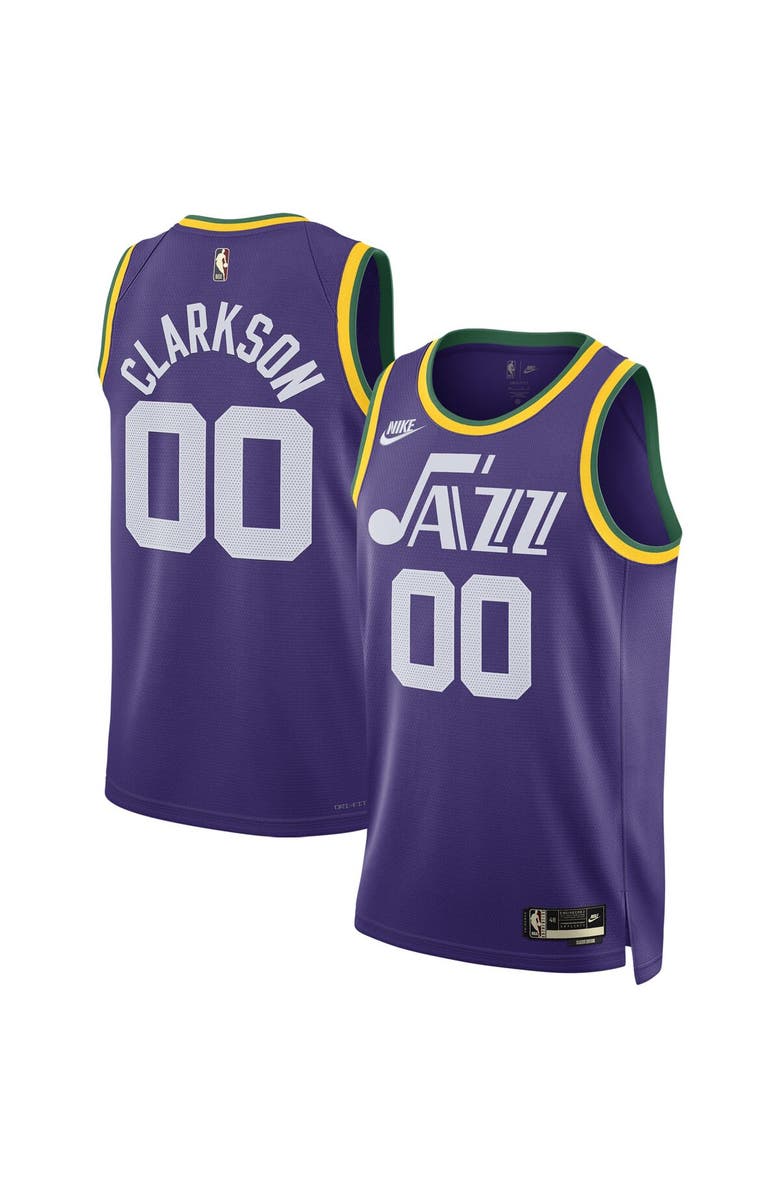 Nike Unisex Nike Jordan Clarkson Purple Utah Jazz Swingman Replica Jersey - Classic Edition, Alternate, color,