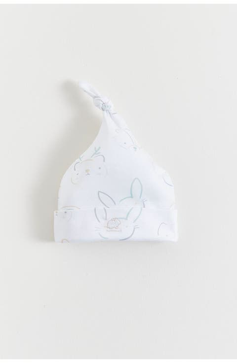 Premium Pima Cotton Grey Knot Beanie For Infant