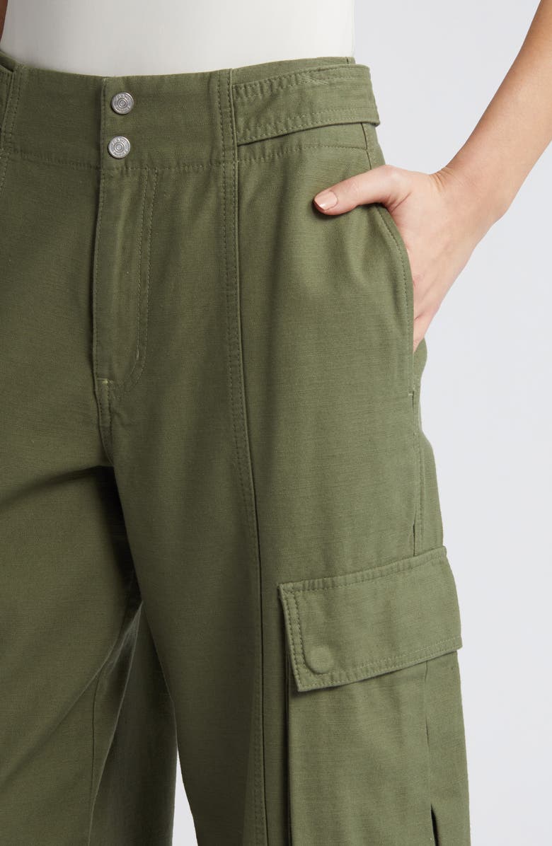 FRAME Wide Leg Cotton Cargo Pants, Alternate, color,
