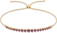 Frankie & Zoe 14K Yellow Gold Amethyst Bolo Bracelet