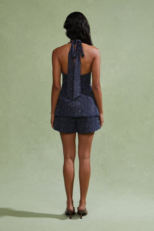 Amur Nevin Halter Romper In Blue