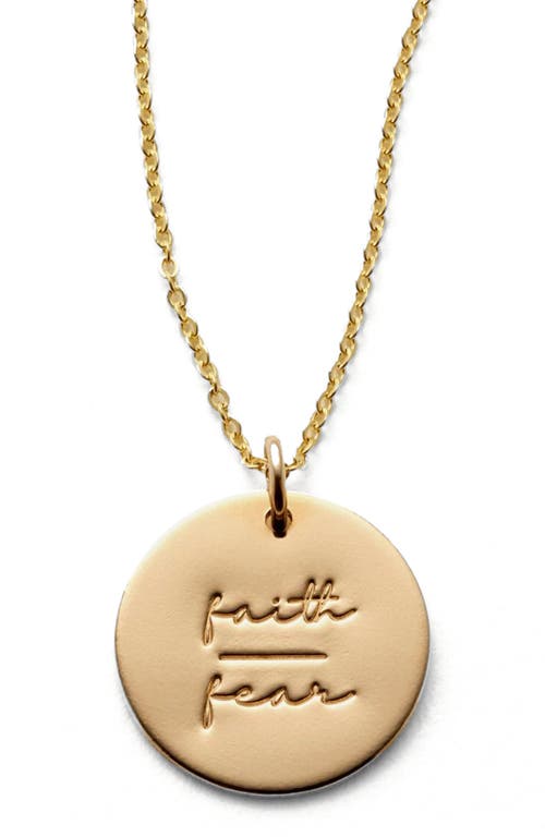 Made By Mary Pause Collection Disc Necklace In Gold