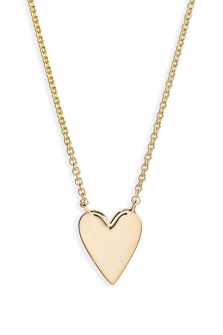 DRD Heart Necklace, Main, color, YELLOW GOLD