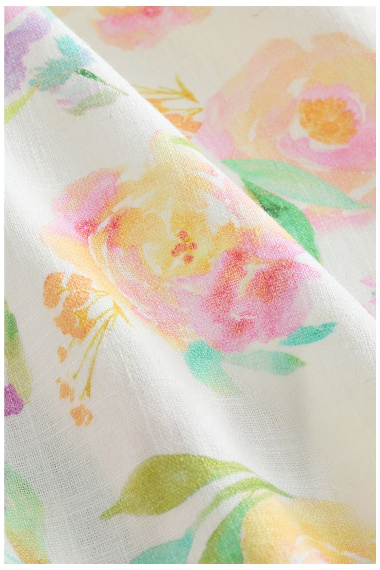 Kids' Floral Print Linen Blend Sundress, Alternate, color, PINK