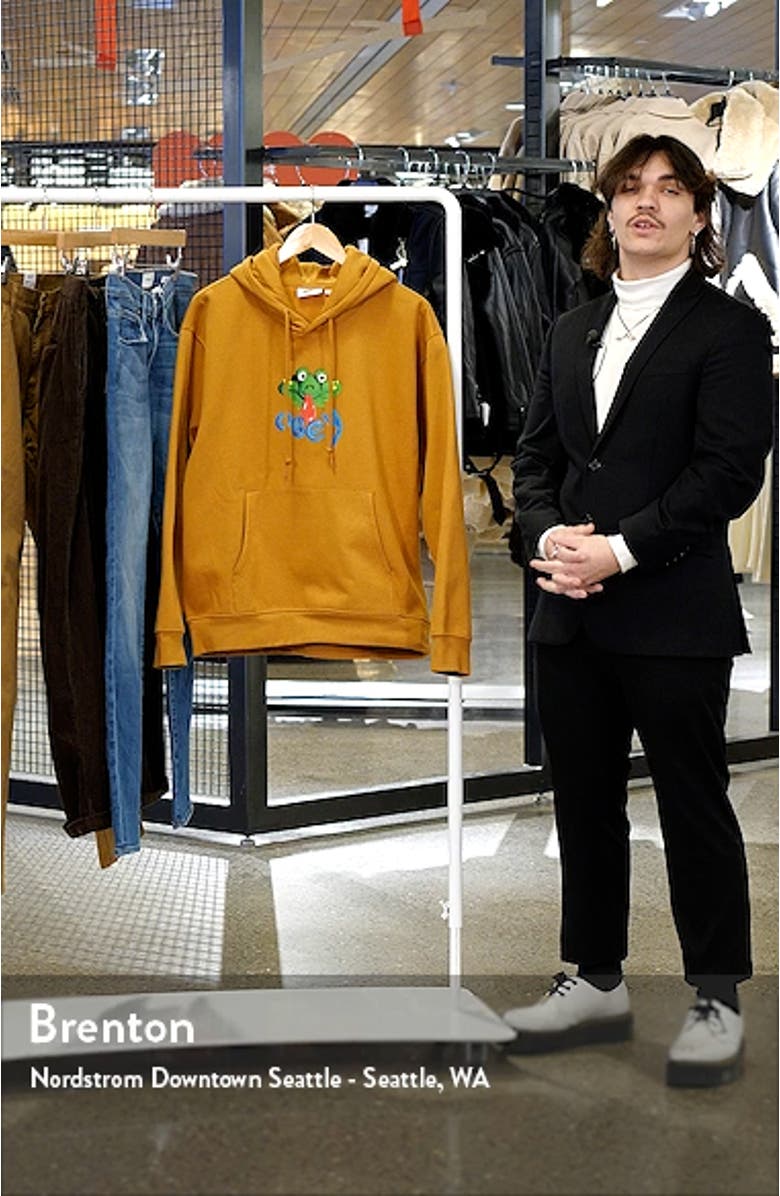 Clay Frog Cotton Blend Graphic Hoodie, sales video thumbnail