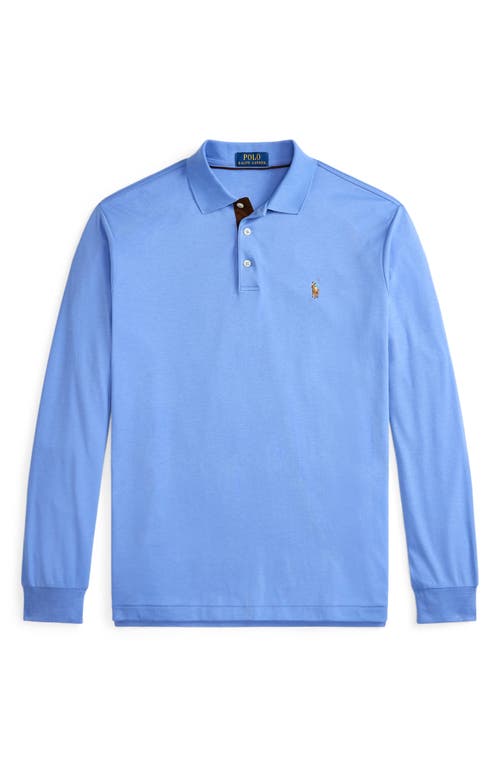 Polo Ralph Lauren Classic Fit Soft Cotton Long-sleeve Polo Shirt In Blue