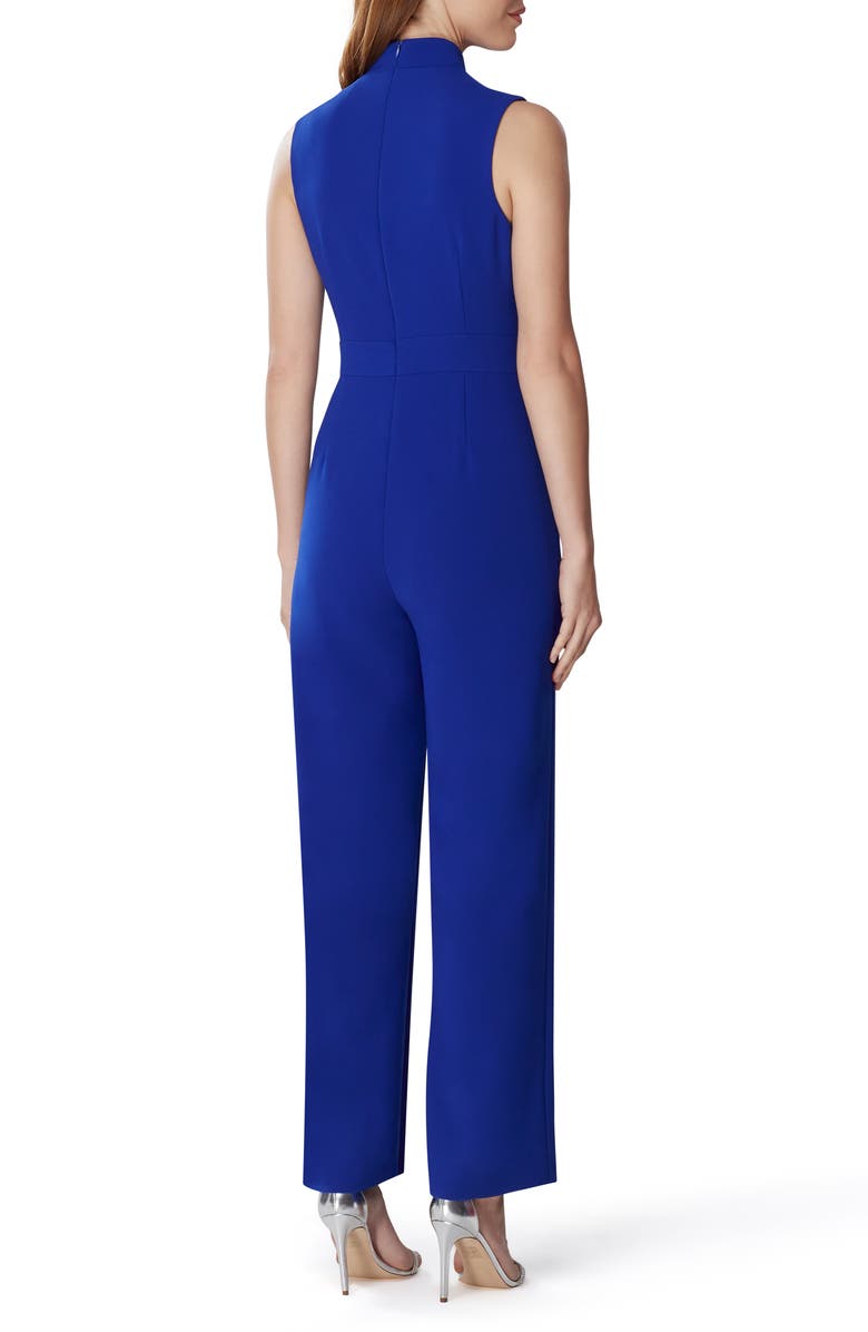 Tahari Ruffle Trim Wide Leg Jumpsuit, Alternate, color, 