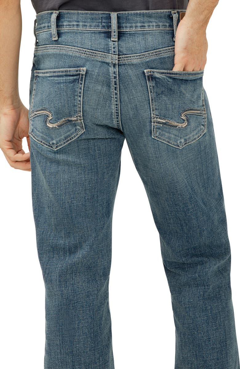 Silver Jeans Co. Zac Relaxed Fit Straight Leg Jeans, Alternate, color, Sequoia