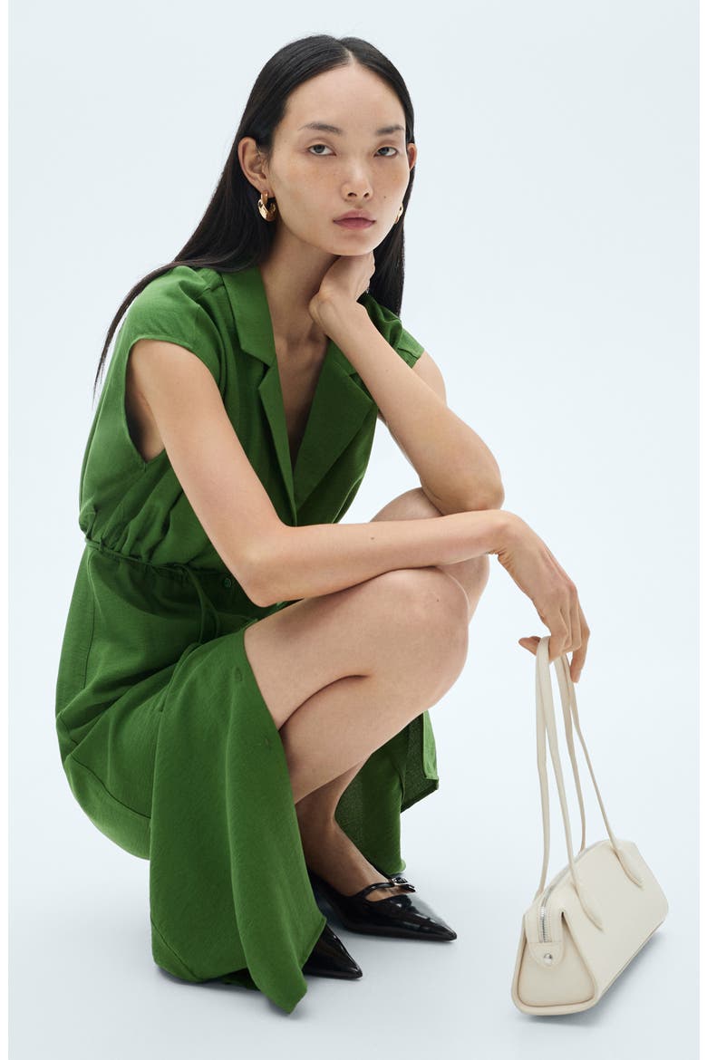 Bow Midi Shirtdress, Alternate, color, GREEN