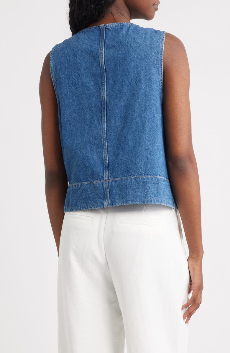 & Other Stories Denim Vest, Alternate, color, Blue Dusty Light