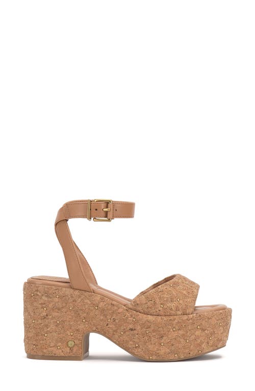 Vince Camuto Ellah Ankle Strap Platform Sandal In Natural