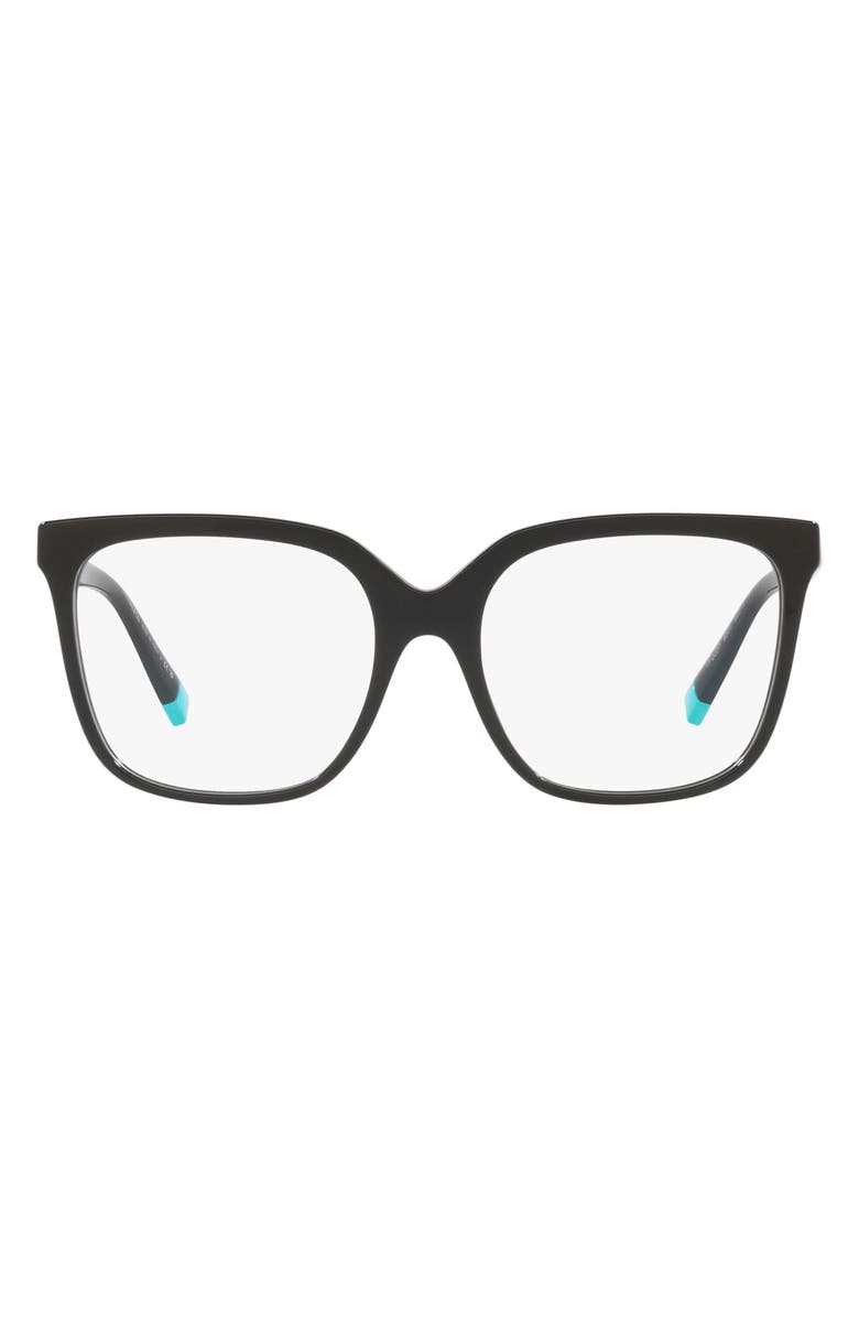 Tiffany & Co. 54mm Square Optical Glasses, Main, color, Black