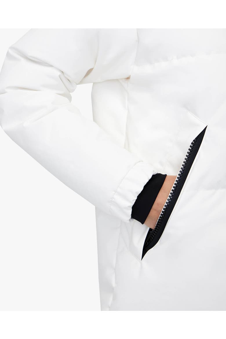 INES | Hooded Down Winter Jacket, Alternate, color, Ivory