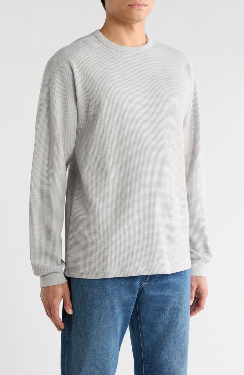 Roark Well Worn Cotton Blend Thermal Sweatshirt, Alternate, color, Heather Grey