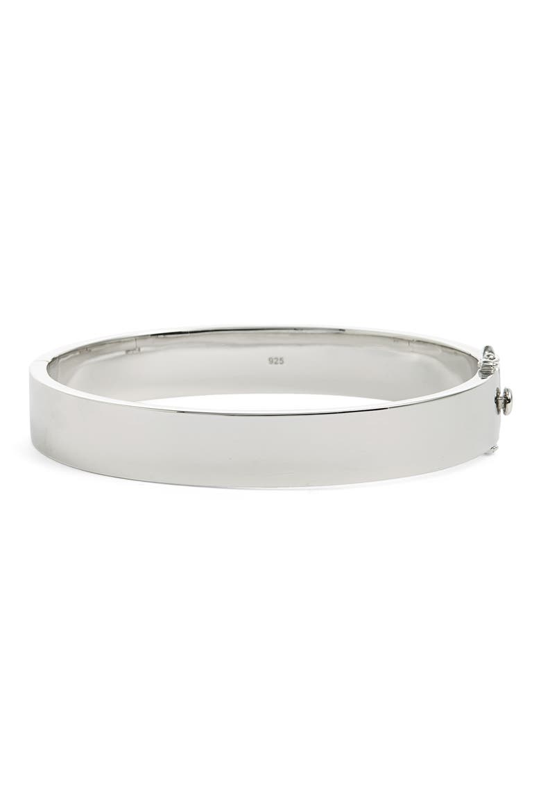 Medium Lock Bangle, Main, color, SILVER