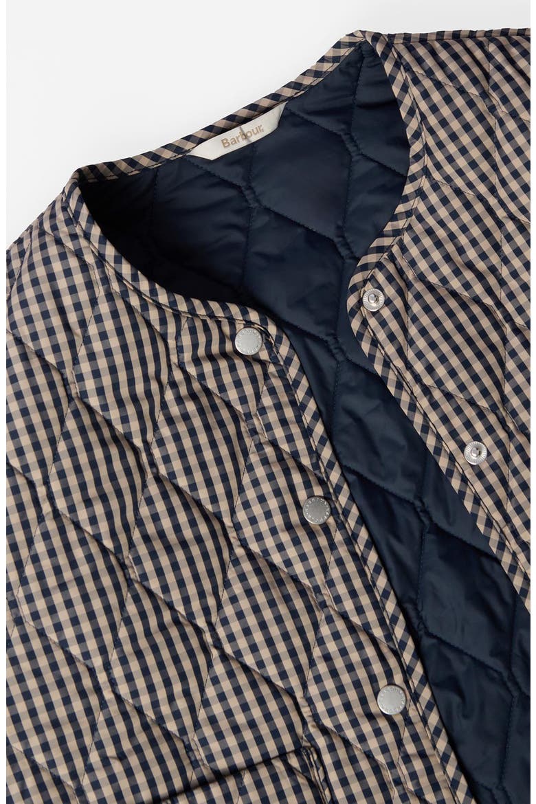 Monroe Gingham Quilted Jacket, Alternate, color, NAVY SAND GINGHAM