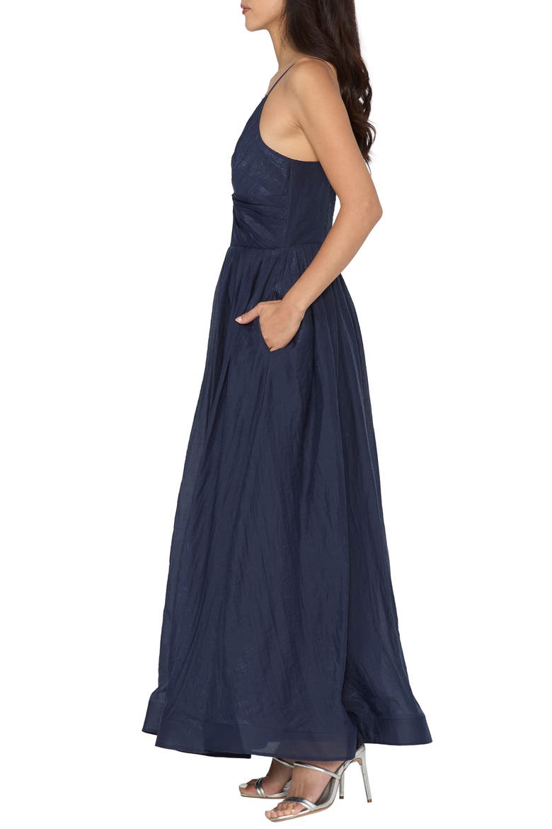 Sloane Bead Accent Maxi Dress, Alternate, color, NAVY