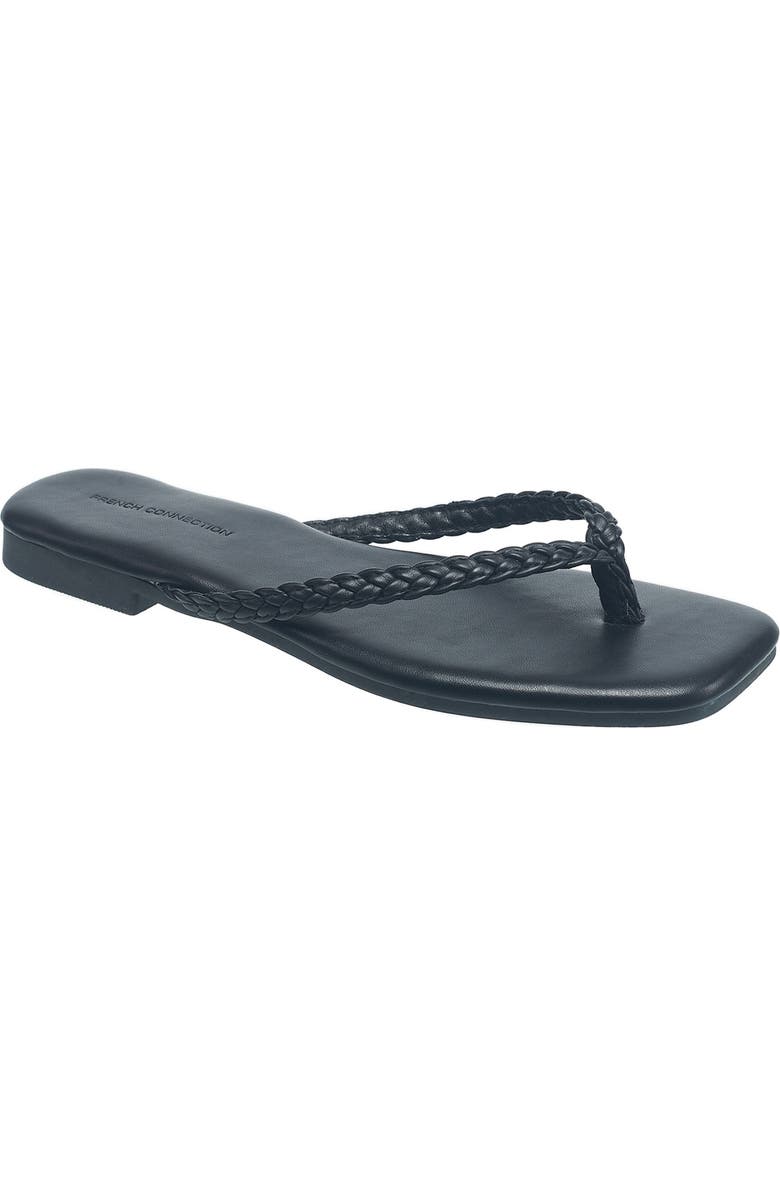 French Connection Louvre Flip Flop Sandal, Main, color, Black