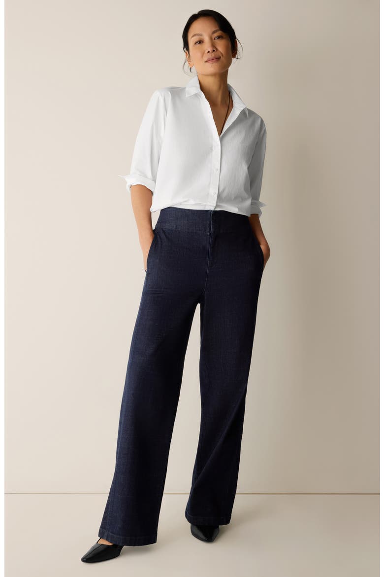 Wide Leg Denim Pants, Alternate, color, DEEP INDIGO
