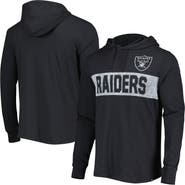 '47 Men's '47 Black Las Vegas Raiders Field Franklin Hooded Long Sleeve T-Shirt