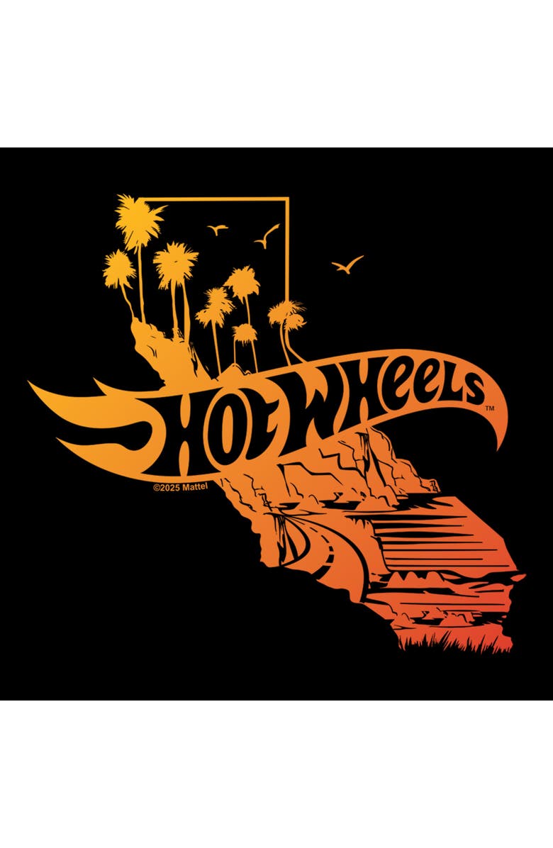 Hot Wheels Men's Hot Wheels California Palm Trees Graphic T-Shirt, Alternate, color, Black