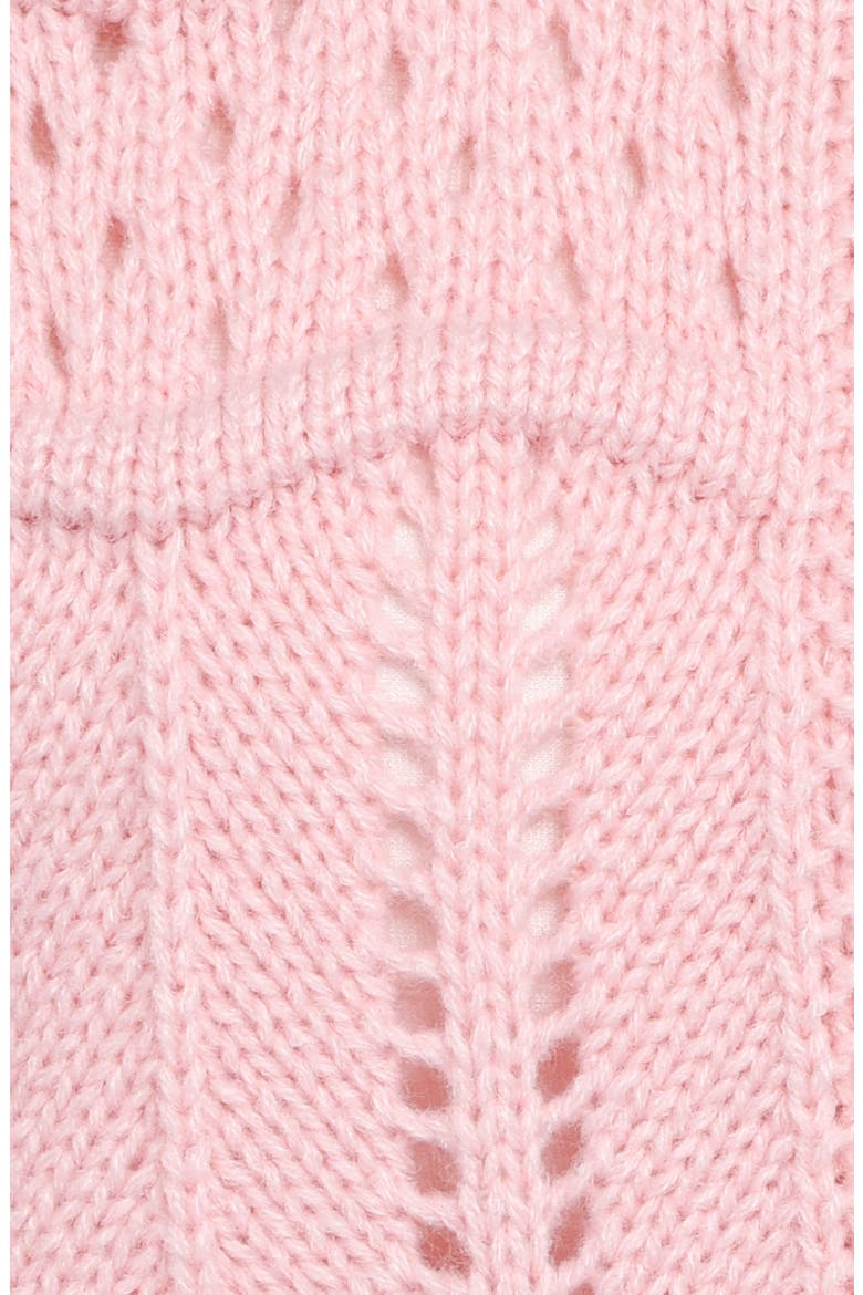 Aidy Pointelle Crop Cardigan, Alternate, color, PINK