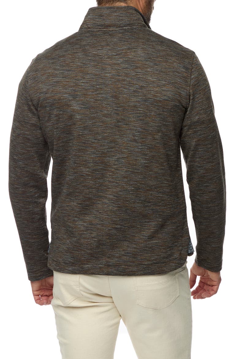 Remo Space Dye Quarter Zip Pullover, Alternate, color, BLACK