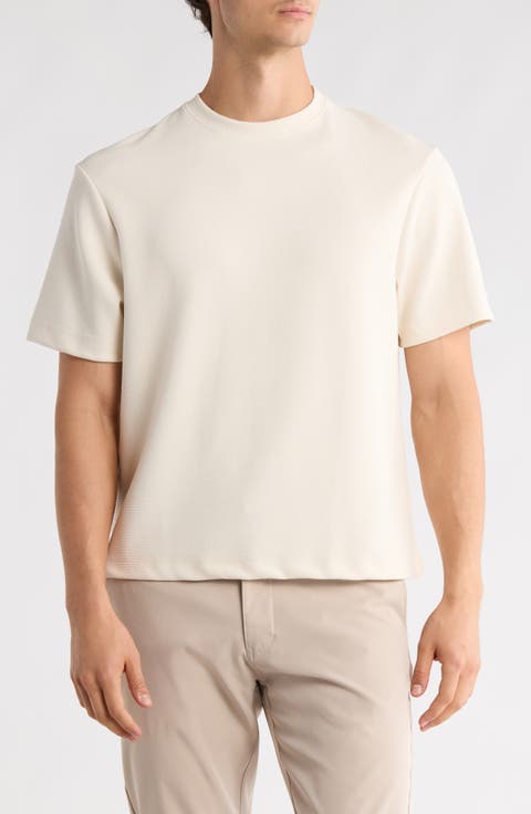 Textured Relaxed Fit Crewneck T-Shirt