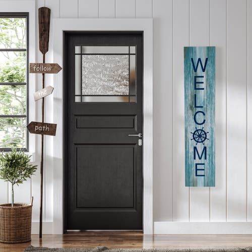 Northlight Weathered Coastal "welcome" Porch Board Sign Decoration In Gray