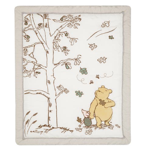 Lambs & Ivy Disney Baby Storytime Pooh 3-piece Nursery Crib Bedding Set In White