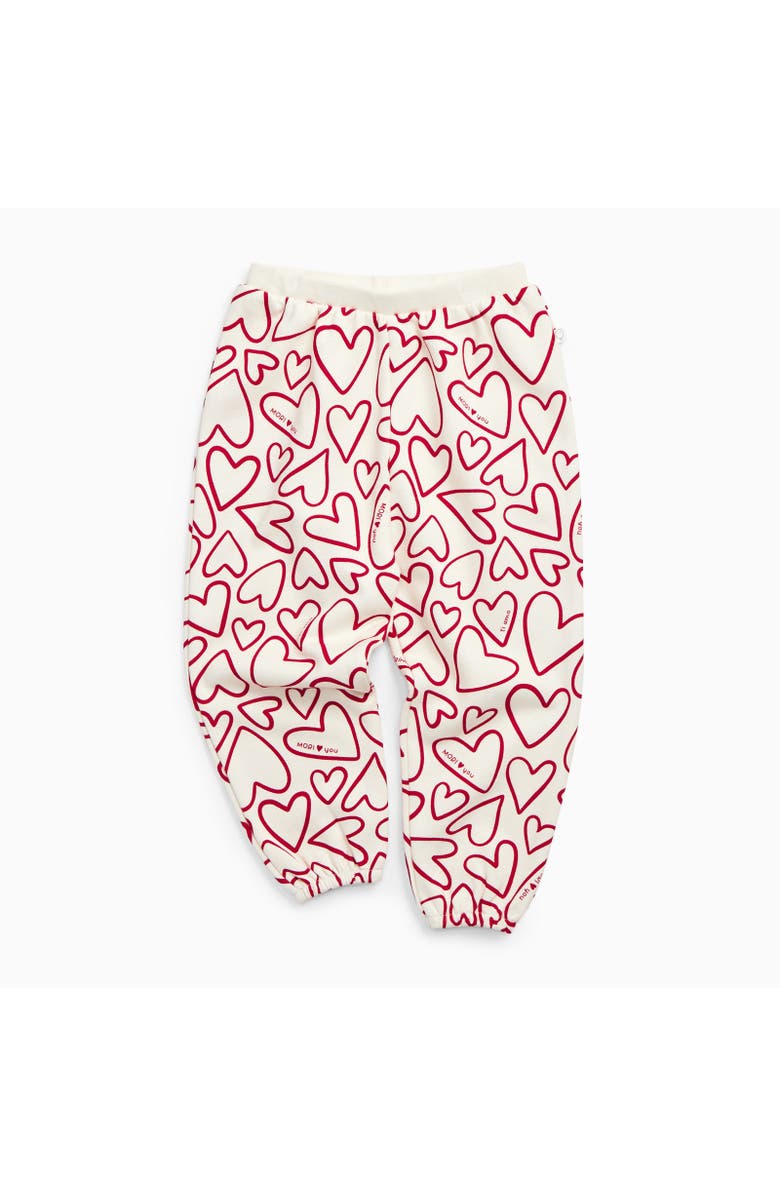 MORI Hearts Joggers, Main, color, Cream & Red