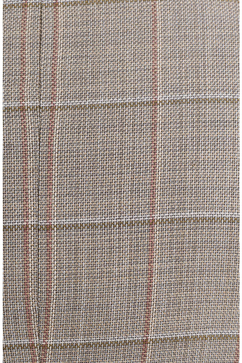 Tan Windowpane Check Wool Blend Blazer, Alternate, color, TAN